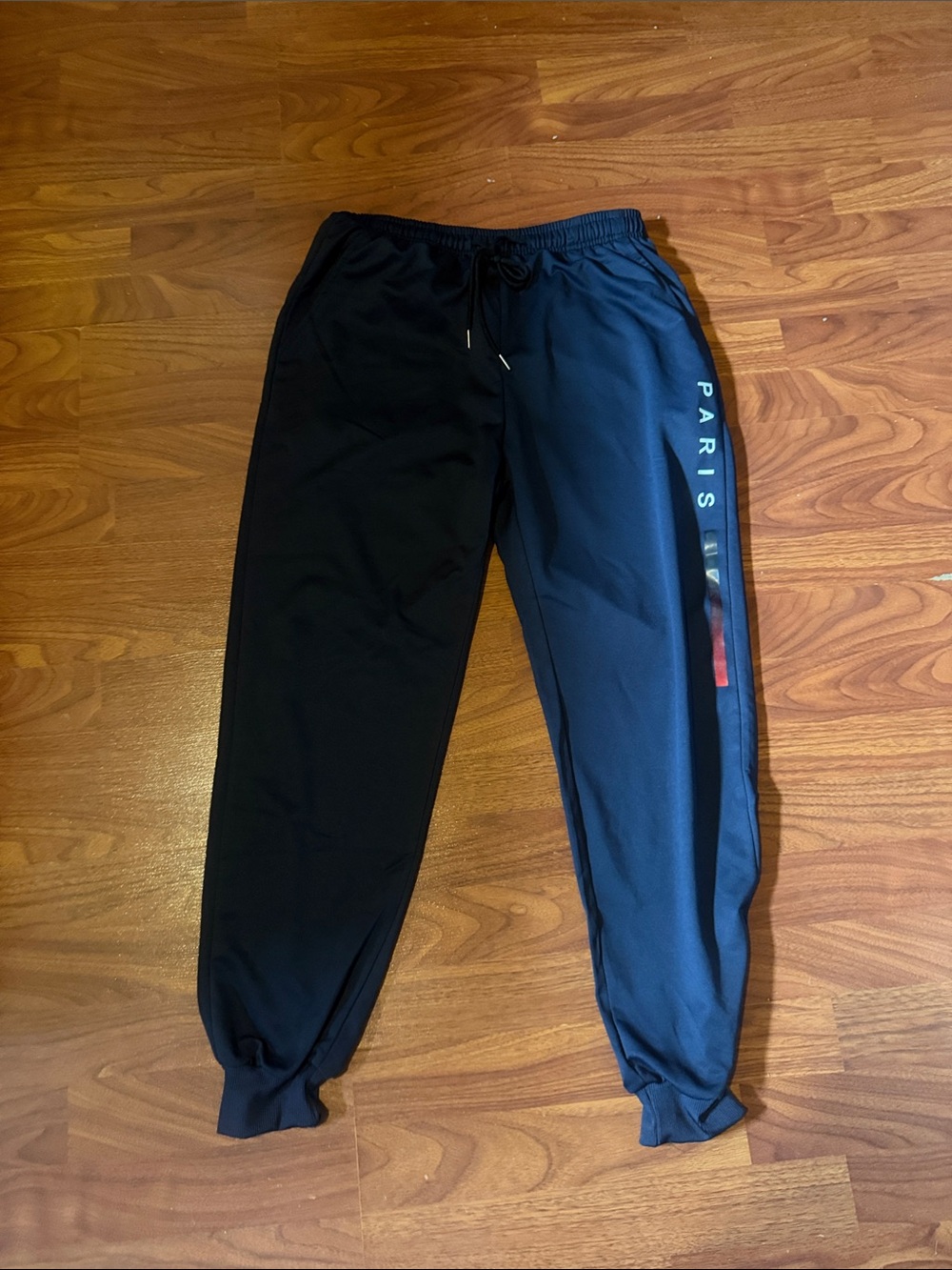 Men's Black Jogger Pants with Side Graphic